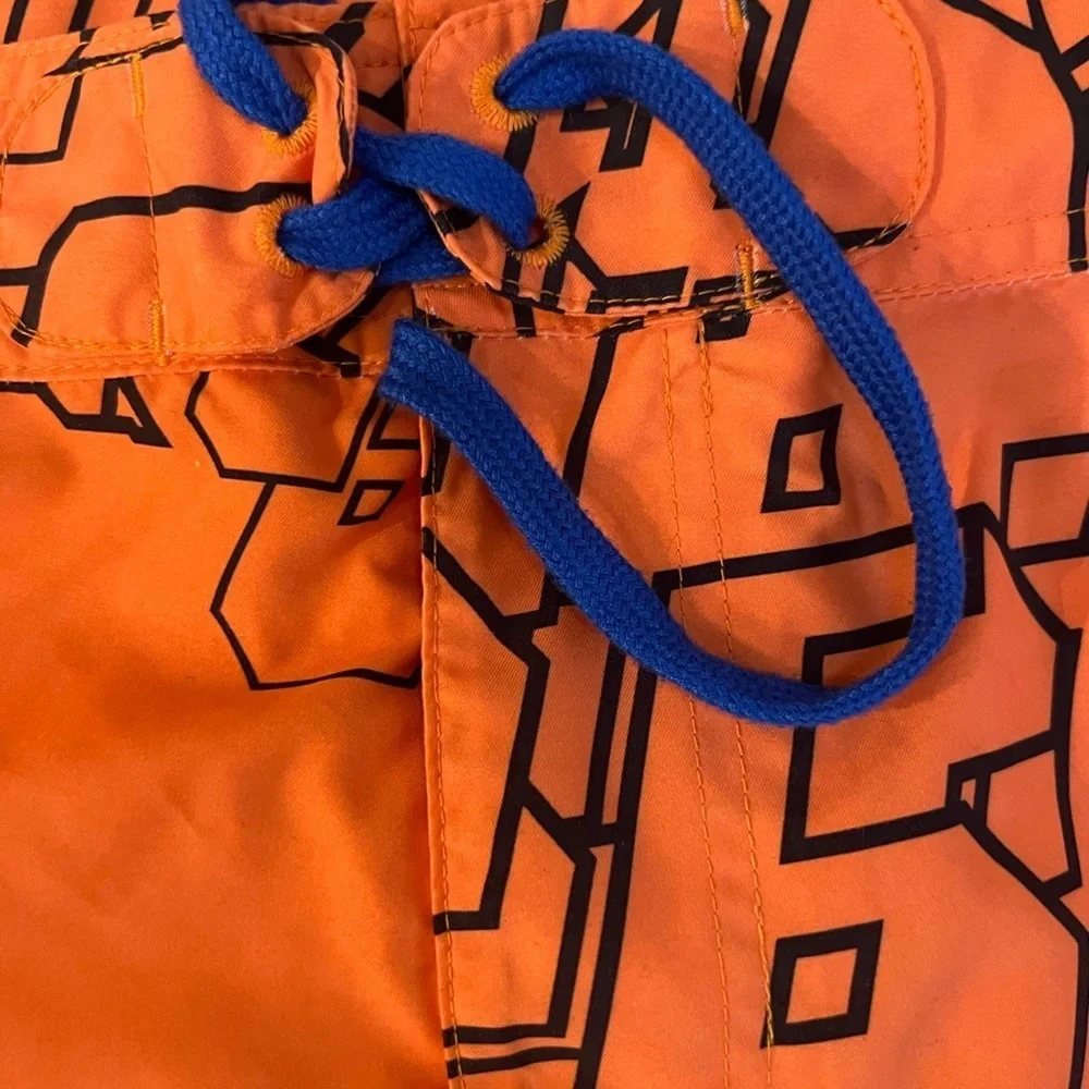 Rare NIKE X BLT Orange and Black Y2K Theme Board Shorts Men’s Size 34